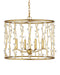 Currey and Company - Four Light Chandelier - Adagio Chandelier - Contemporary Gold Leaf / Contemporary Gold / Clear- Union Lighting Luminaires Decor