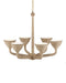 Currey and Company - Six Light Chandelier - Marbella - Natural/Contemporary Gold/Sugar White- Union Lighting Luminaires Decor