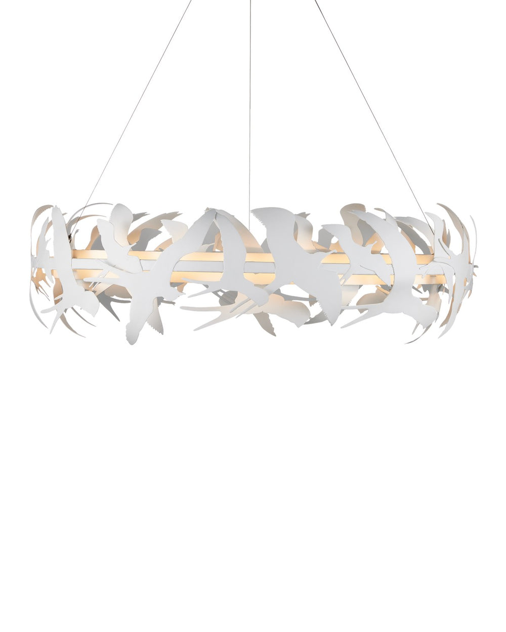 Currey and Company - LED Chandelier - Tijereta White Chandelier - Gesso White- Union Lighting Luminaires Decor