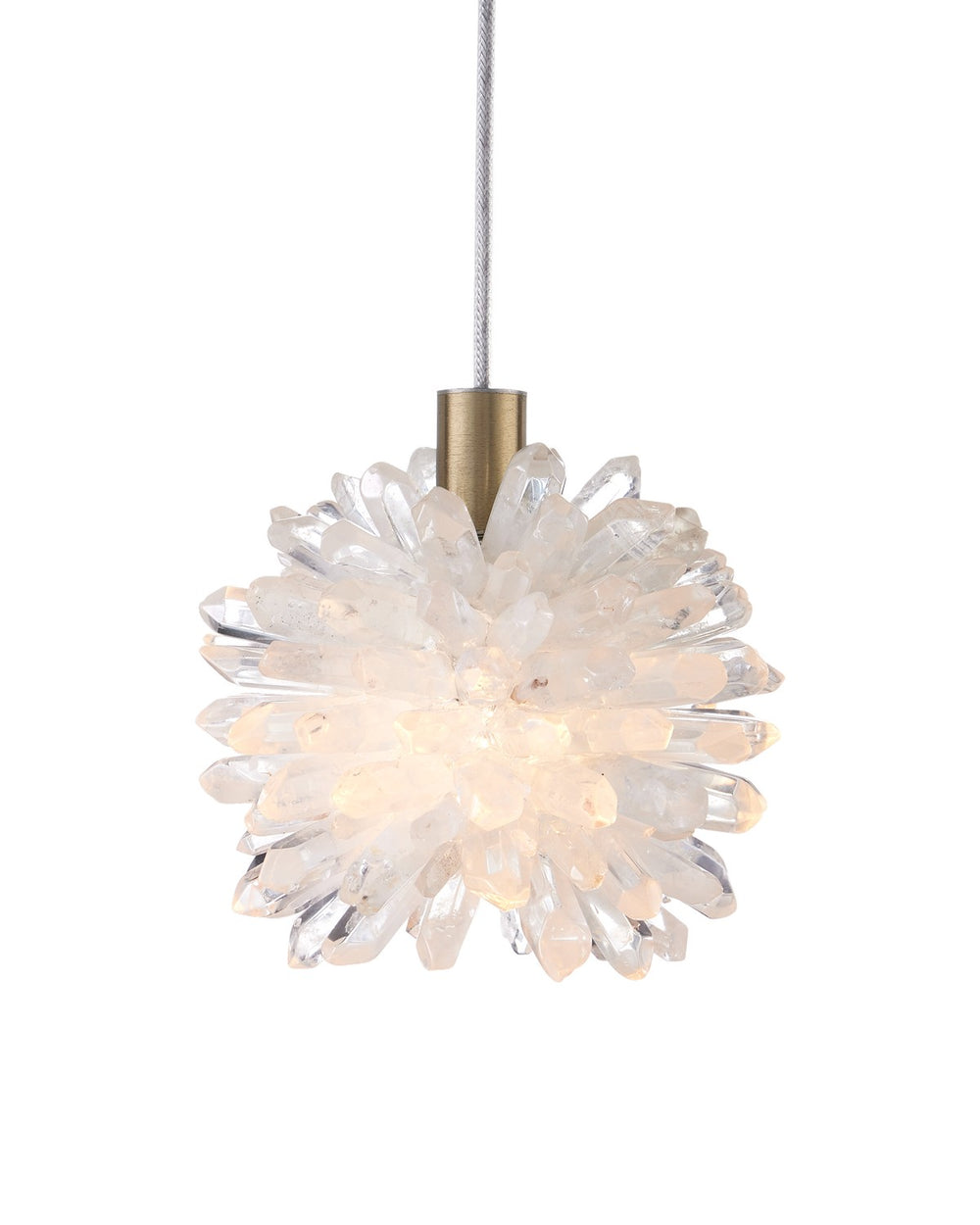 Currey and Company - One Light Pendant - Purity - Natural/Brass- Union Lighting Luminaires Decor