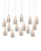 Currey and Company - 15 Light Pendant - Posh - White/Silver- Union Lighting Luminaires Decor