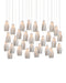 Currey and Company - 30 Light Linear Pendant - Posh - White/Silver- Union Lighting Luminaires Decor