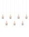 Currey and Company - Seven Light Linear Pendant - Posh - White/Silver- Union Lighting Luminaires Decor