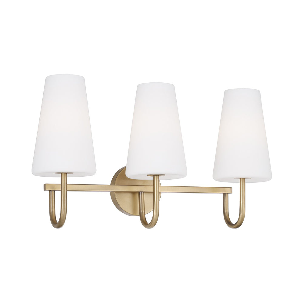 Capital Lighting - Three Light Vanity - Averitt - Aged Brass- Union Lighting Luminaires Decor
