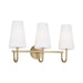 Capital Lighting - Three Light Vanity - Averitt - Aged Brass- Union Lighting Luminaires Decor