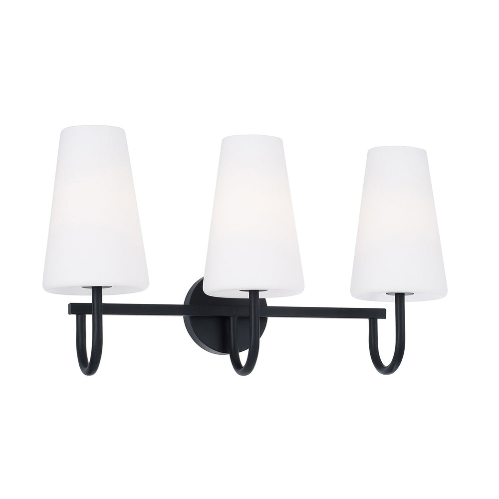 Capital Lighting - Three Light Vanity - Averitt - Matte Black- Union Lighting Luminaires Decor