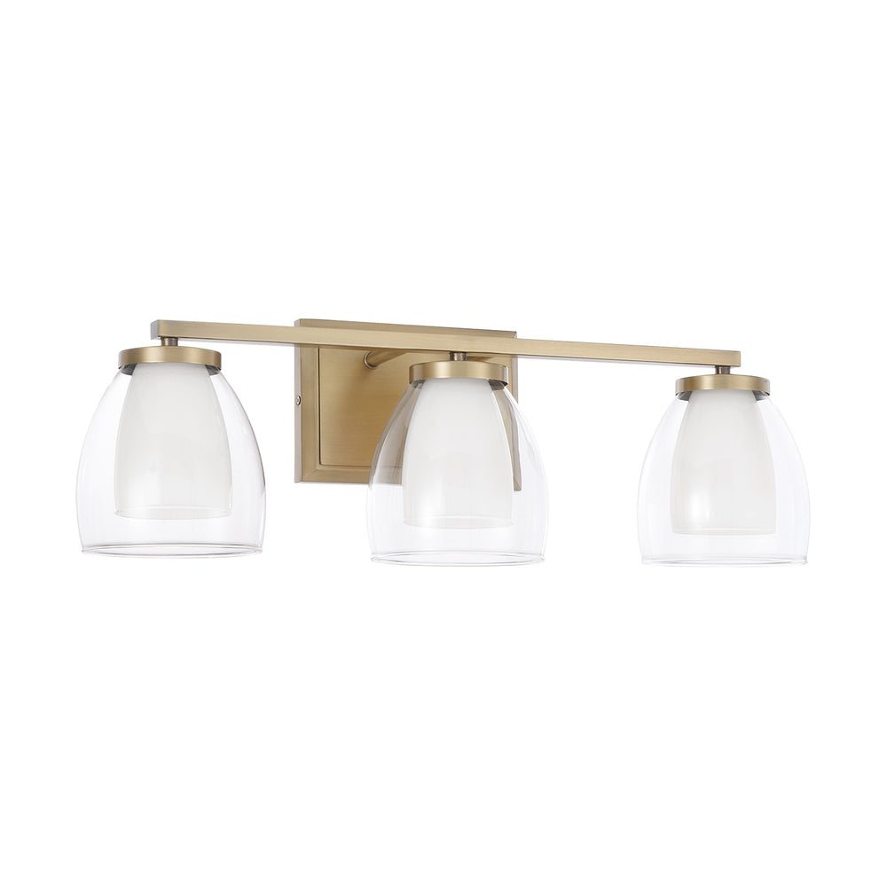 Capital Lighting - Three Light Vanity - Joss - Aged Brass- Union Lighting Luminaires Decor