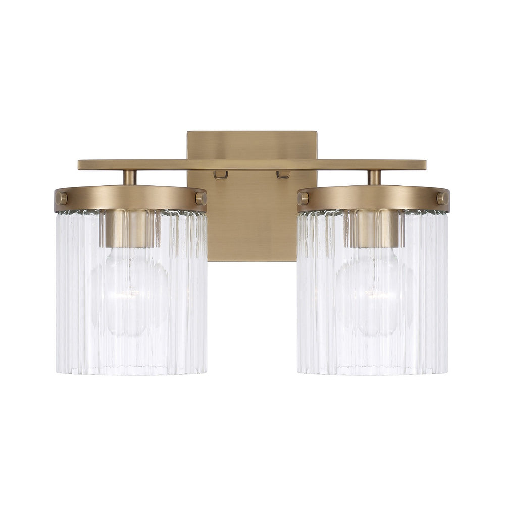 Capital Lighting - Two Light Vanity - Vaughn - Aged Brass- Union Lighting Luminaires Decor