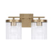 Capital Lighting - Two Light Vanity - Vaughn - Aged Brass- Union Lighting Luminaires Decor