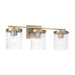 Capital Lighting - Three Light Vanity - Vaughn - Aged Brass- Union Lighting Luminaires Decor