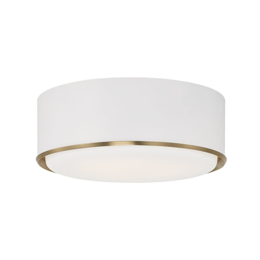 Capital Lighting - Three Light Flush Mount - Carlton - Matte Brass and White- Union Lighting Luminaires Decor