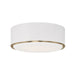 Capital Lighting - Three Light Flush Mount - Carlton - Matte Brass and White- Union Lighting Luminaires Decor