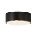 Capital Lighting - Three Light Flush Mount - Carlton - Matte Brass and Black- Union Lighting Luminaires Decor