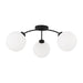 Capital Lighting - Three Light Semi Flush Mount - Amos - Black Iron- Union Lighting Luminaires Decor