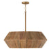 Capital Lighting - Six Light Pendant - Nadeau - Light Wood and Patinaed Brass- Union Lighting Luminaires Decor