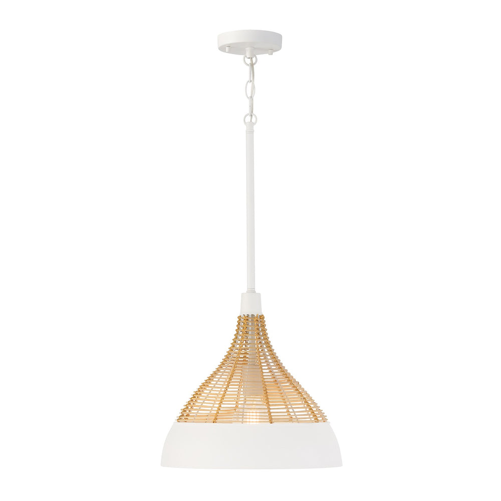 Capital Lighting - One Light Pendant - Kali - Matte White- Union Lighting Luminaires Decor