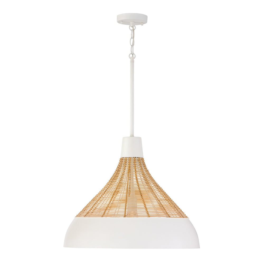 Capital Lighting - One Light Pendant - Kali - Matte White- Union Lighting Luminaires Decor