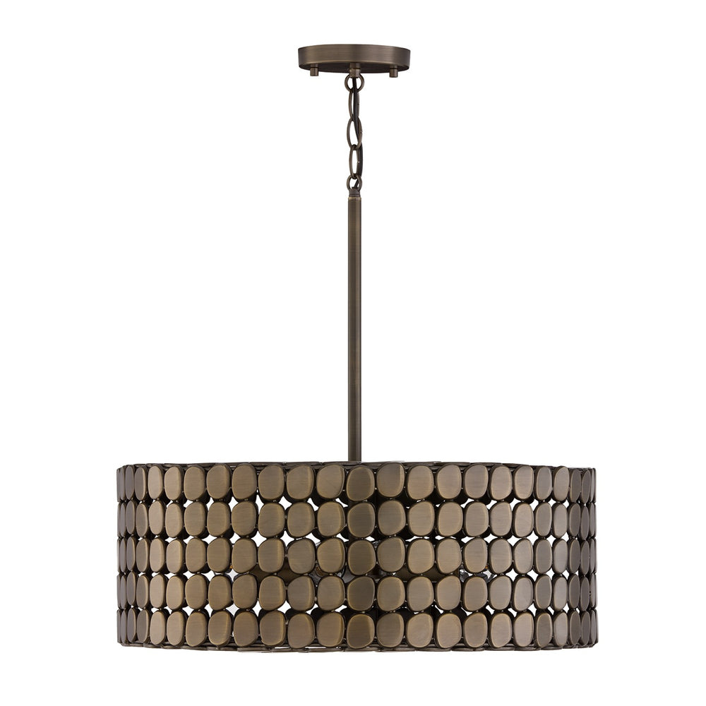 Capital Lighting - Four Light Pendant - Eliana - Dark Brass- Union Lighting Luminaires Decor