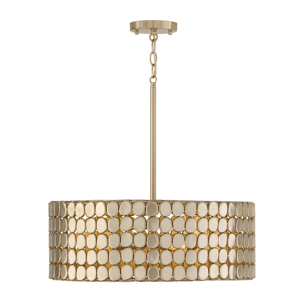 Capital Lighting - Four Light Pendant - Eliana - Champagne Brass- Union Lighting Luminaires Decor