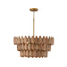 Capital Lighting - Four Light Pendant - Ravi - Light Wood and Patinaed Brass- Union Lighting Luminaires Decor