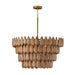 Capital Lighting - Four Light Pendant - Ravi - Light Wood and Patinaed Brass- Union Lighting Luminaires Decor