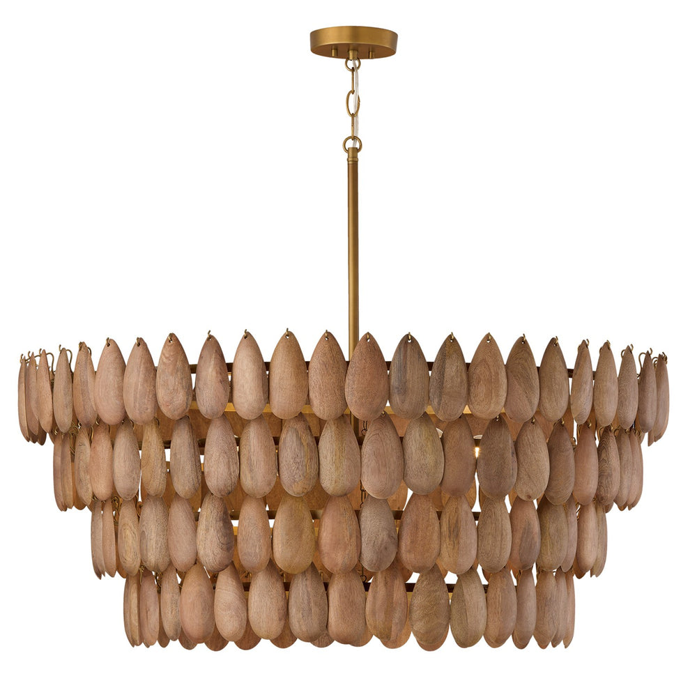 Capital Lighting - Six Light Pendant - Ravi - Light Wood and Patinaed Brass- Union Lighting Luminaires Decor