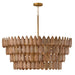 Capital Lighting - Six Light Pendant - Ravi - Light Wood and Patinaed Brass- Union Lighting Luminaires Decor