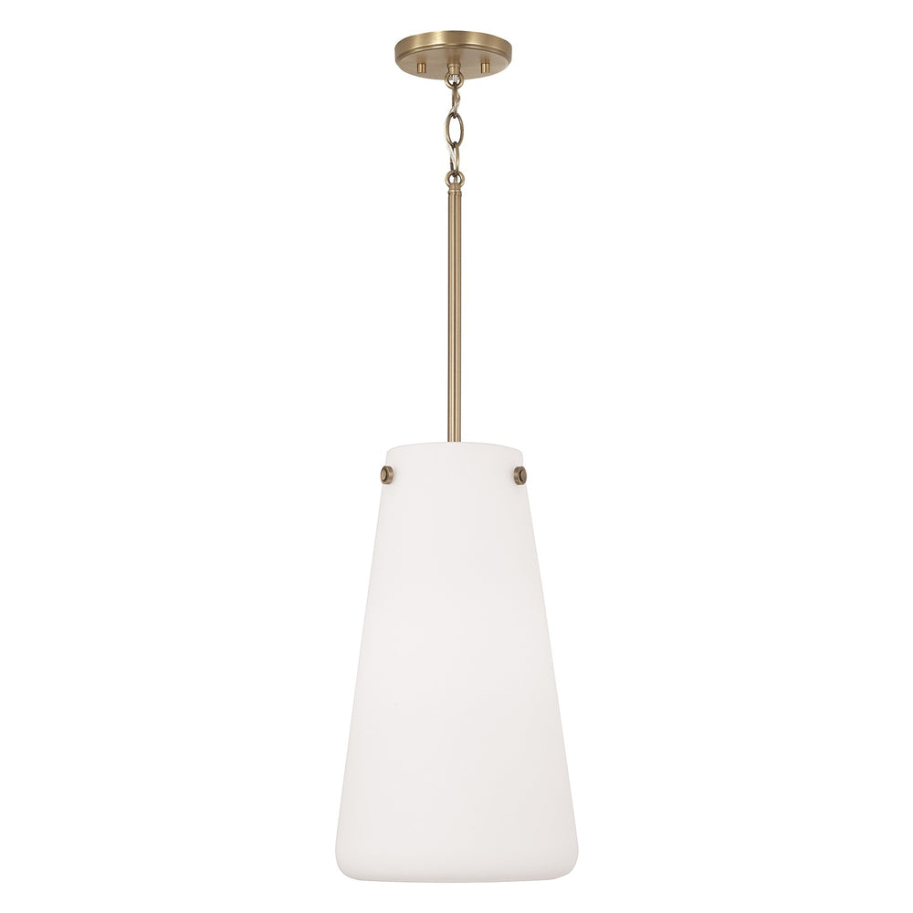 Capital Lighting - One Light Pendant - Averitt - Aged Brass- Union Lighting Luminaires Decor