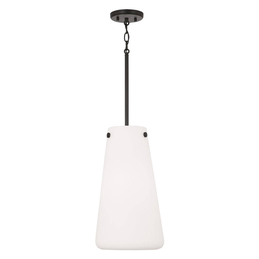 Capital Lighting - One Light Pendant - Averitt - Matte Black- Union Lighting Luminaires Decor
