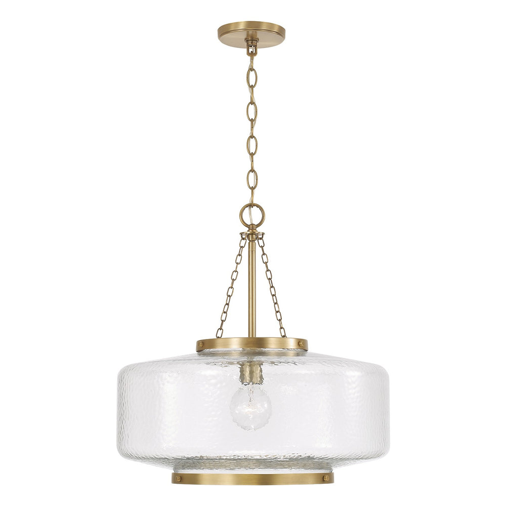 Capital Lighting - One Light Pendant - Landon - Aged Brass- Union Lighting Luminaires Decor