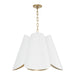 Capital Lighting - Four Light Pendant - Maeve - Matte Brass and White- Union Lighting Luminaires Decor
