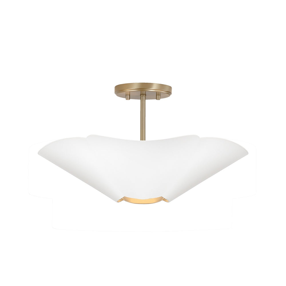 Capital Lighting - Four Light Pendant - Maeve - Matte Brass and White- Union Lighting Luminaires Decor