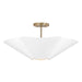 Capital Lighting - Four Light Pendant - Maeve - Matte Brass and White- Union Lighting Luminaires Decor