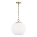 Capital Lighting - One Light Pendant - Cleo - Matte Brass- Union Lighting Luminaires Decor