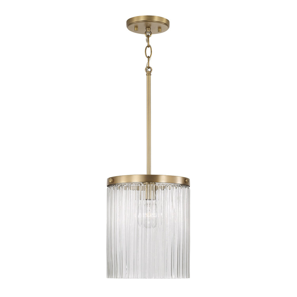 Capital Lighting - One Light Pendant - Vaughn - Aged Brass- Union Lighting Luminaires Decor