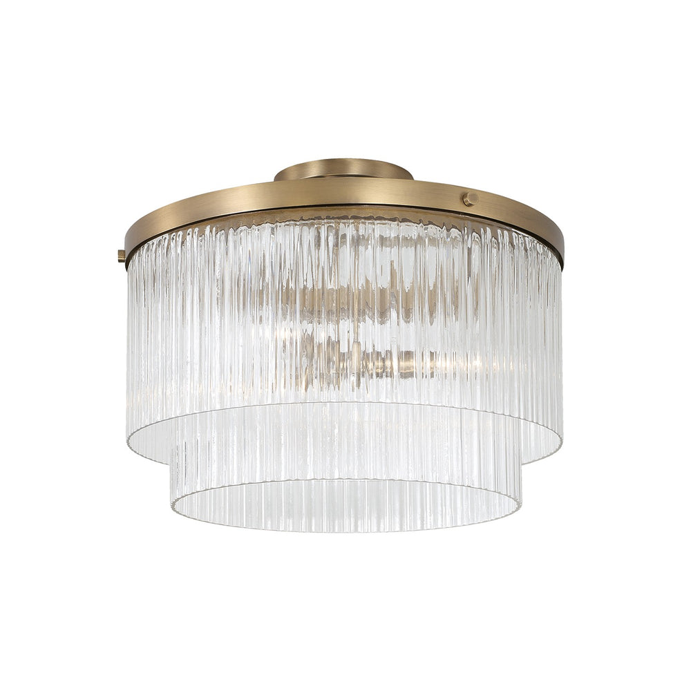 Capital Lighting - Three Light Pendant - Vaughn - Aged Brass- Union Lighting Luminaires Decor