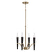 Capital Lighting - Four Light Chandelier - Enzo - Aged Brass and Black- Union Lighting Luminaires Decor