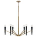 Capital Lighting - Six Light Chandelier - Enzo - Aged Brass and Black- Union Lighting Luminaires Decor