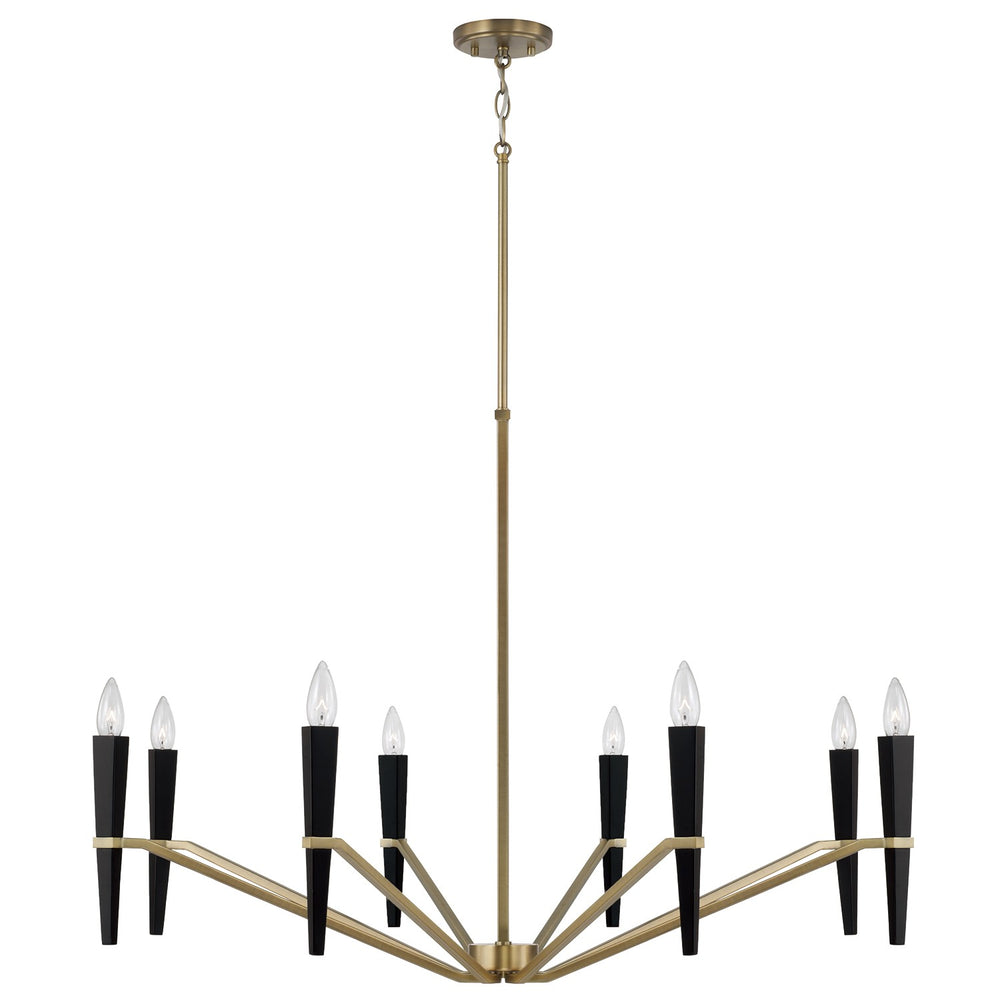Capital Lighting - Eight Light Chandelier - Enzo - Aged Brass and Black- Union Lighting Luminaires Decor