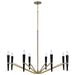 Capital Lighting - Eight Light Chandelier - Enzo - Aged Brass and Black- Union Lighting Luminaires Decor