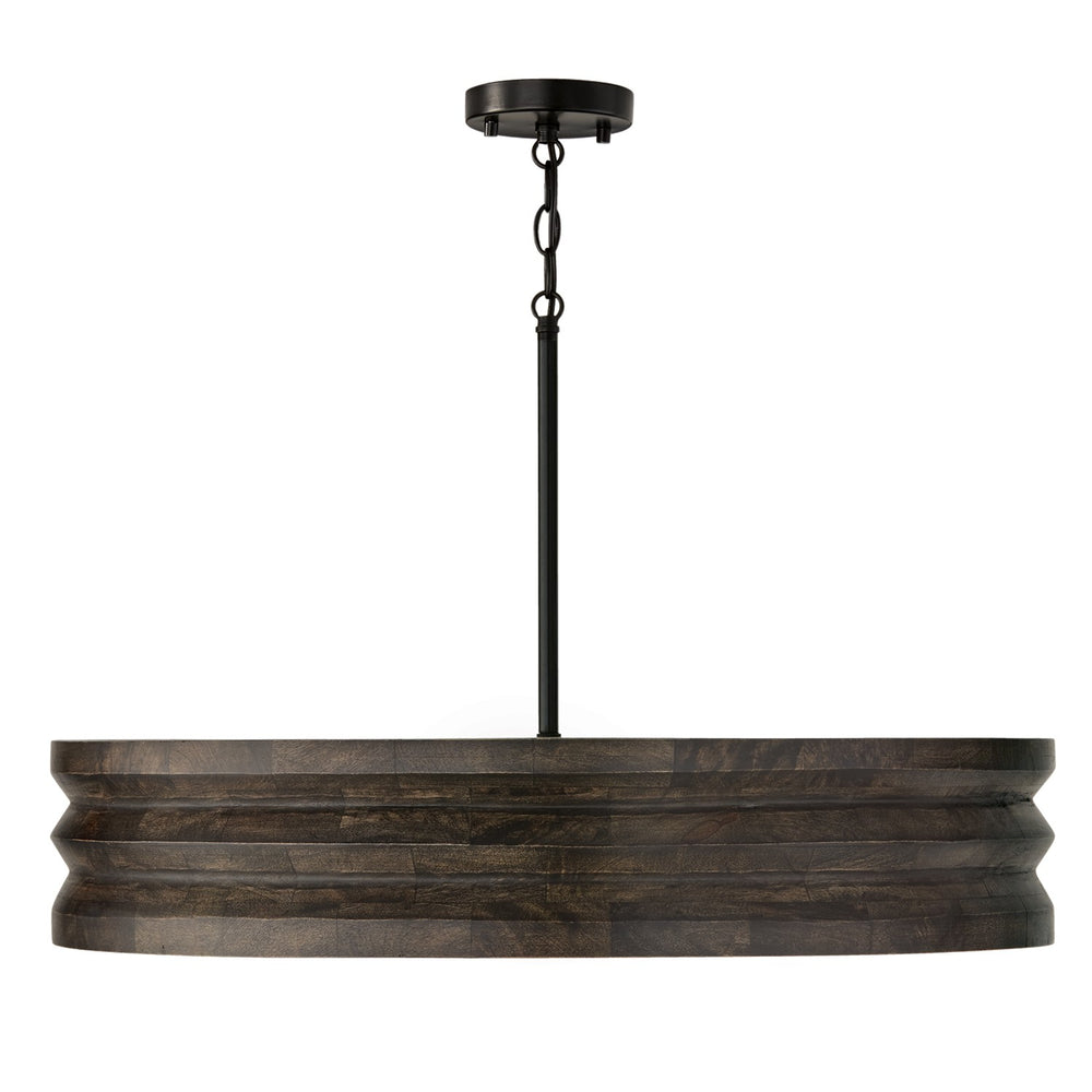 Capital Lighting - Four Light Chandelier - Dunn - Espresso Stain and Black- Union Lighting Luminaires Decor