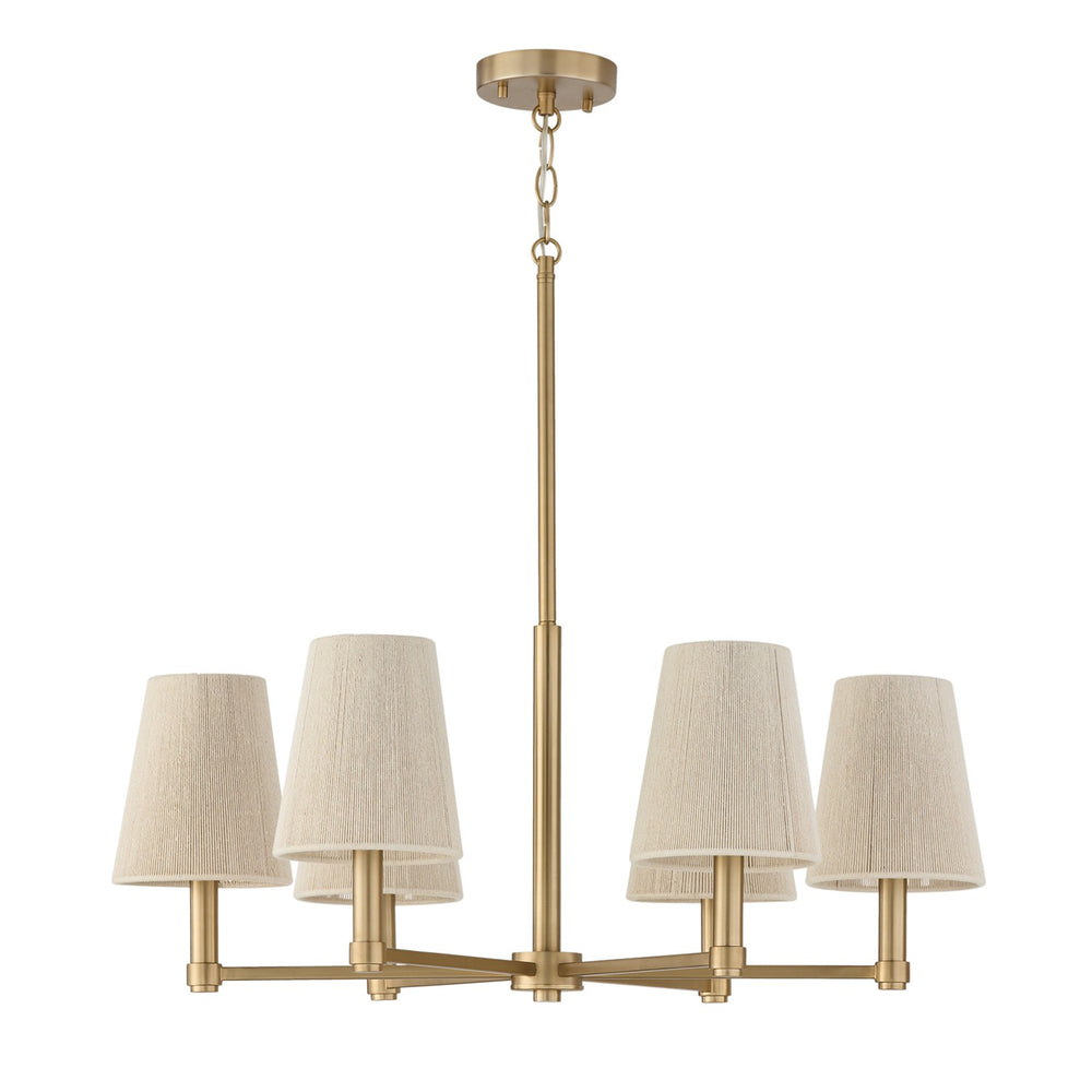 Capital Lighting - Six Light Chandelier - Mira - Matte Brass- Union Lighting Luminaires Decor