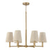 Capital Lighting - Six Light Chandelier - Mira - Matte Brass- Union Lighting Luminaires Decor