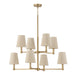 Capital Lighting - Eight Light Chandelier - Mira - Matte Brass- Union Lighting Luminaires Decor