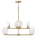 Capital Lighting - Eight Light Chandelier - Oriya - Aged Brass- Union Lighting Luminaires Decor