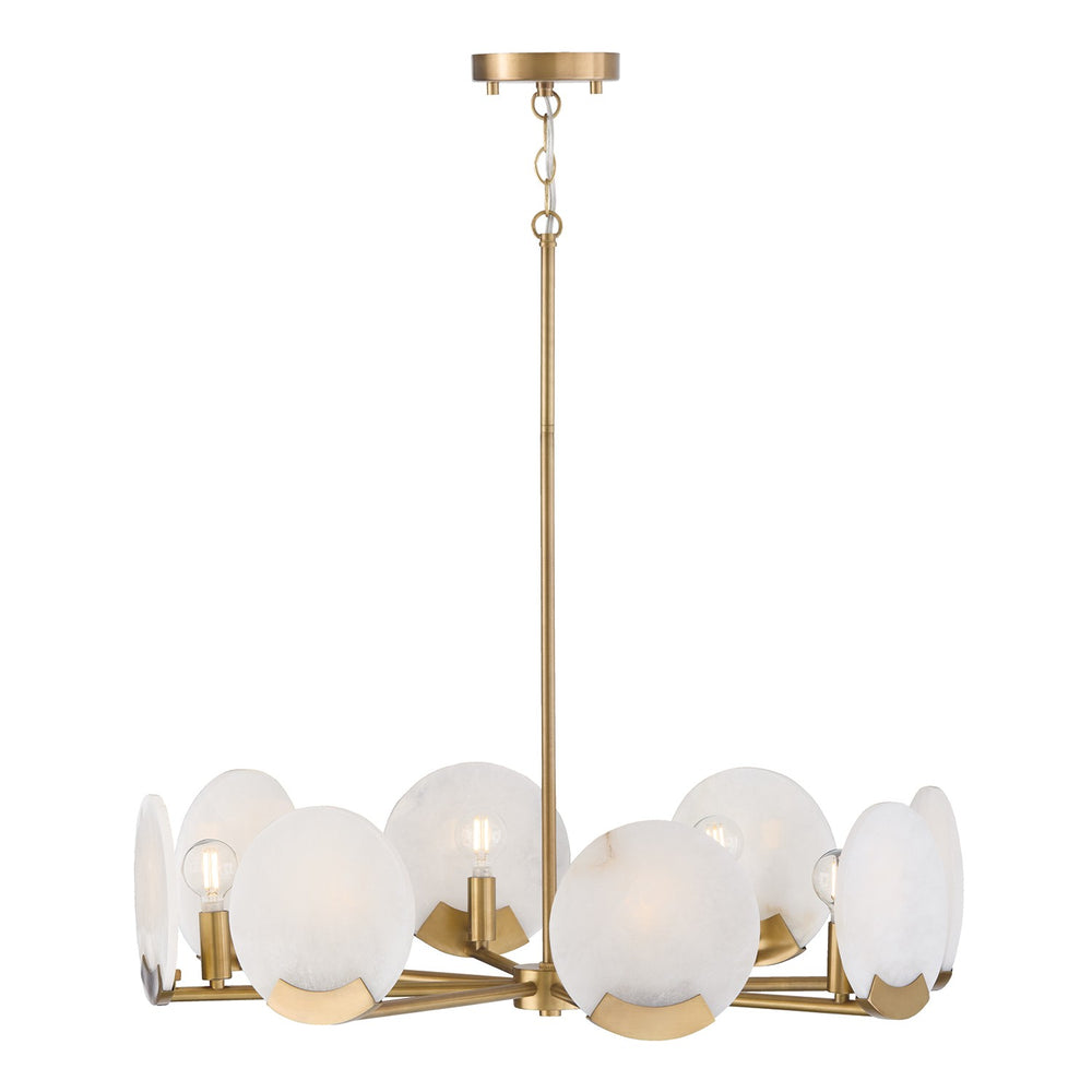 Capital Lighting - Eight Light Chandelier - Oriya - Aged Brass- Union Lighting Luminaires Decor
