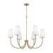 Capital Lighting - Six Light Chandelier - Averitt - Aged Brass- Union Lighting Luminaires Decor