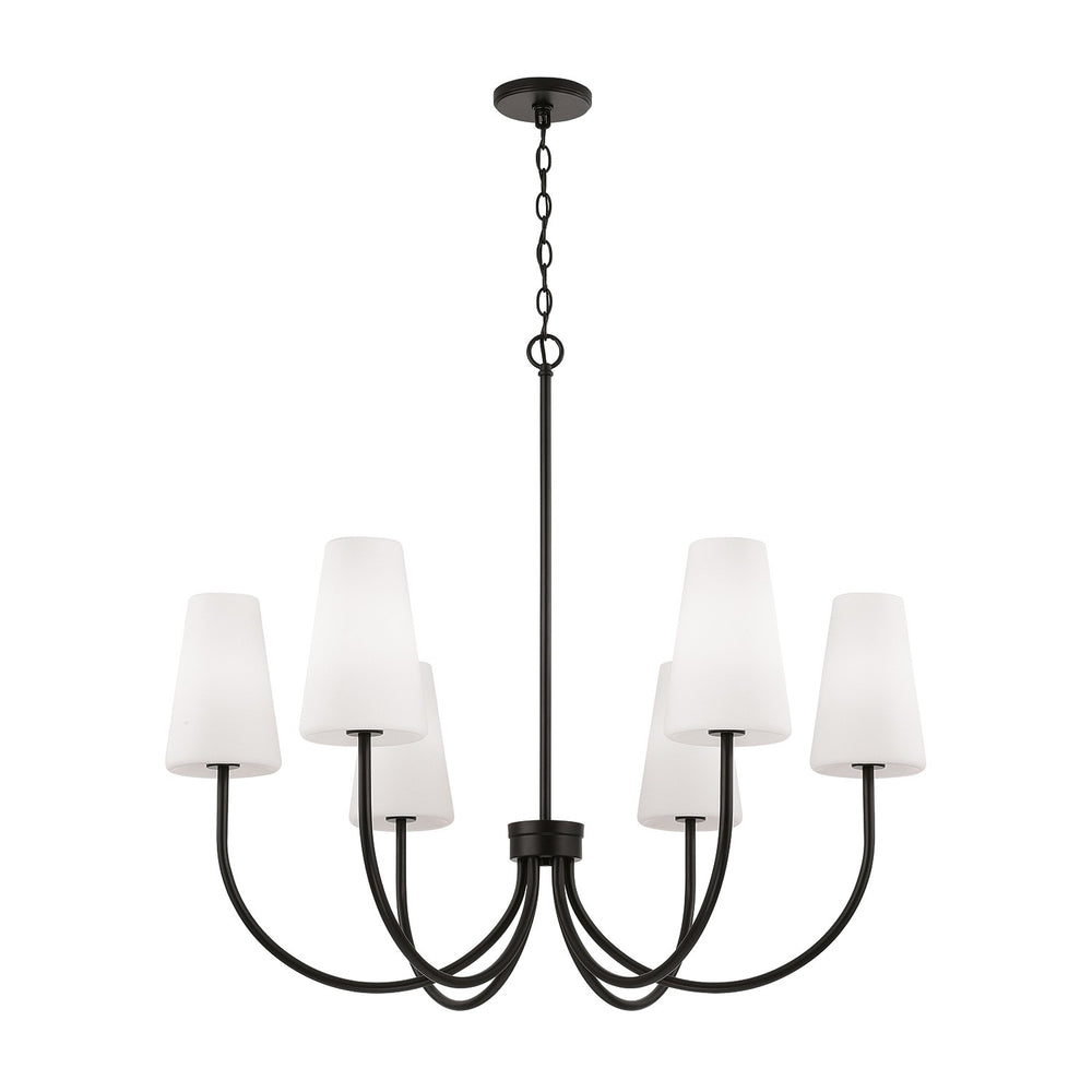 Capital Lighting - Six Light Chandelier - Averitt - Matte Black- Union Lighting Luminaires Decor