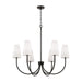 Capital Lighting - Six Light Chandelier - Averitt - Matte Black- Union Lighting Luminaires Decor