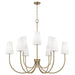 Capital Lighting - Nine Light Chandelier - Averitt - Aged Brass- Union Lighting Luminaires Decor
